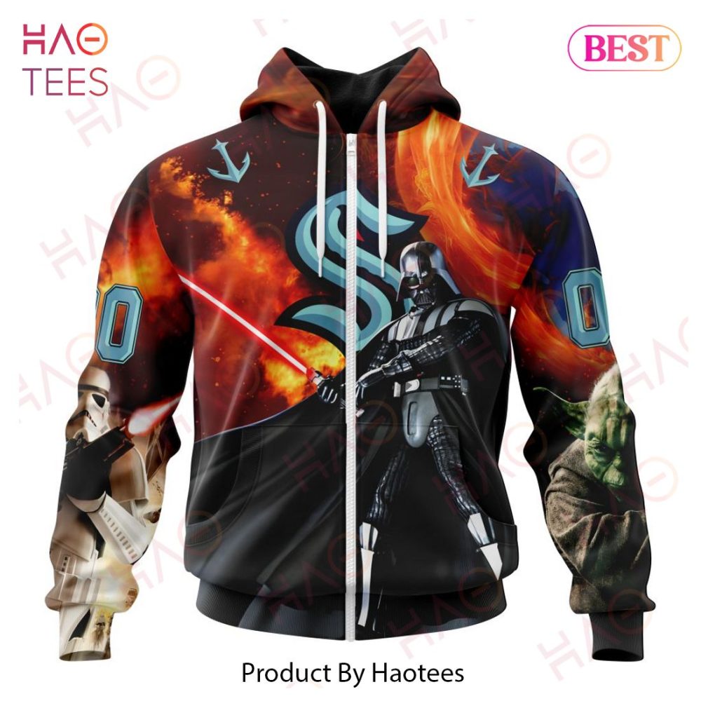 Nhl Seattle Kraken Specialized Design X Star War Hoodie - Image 2
