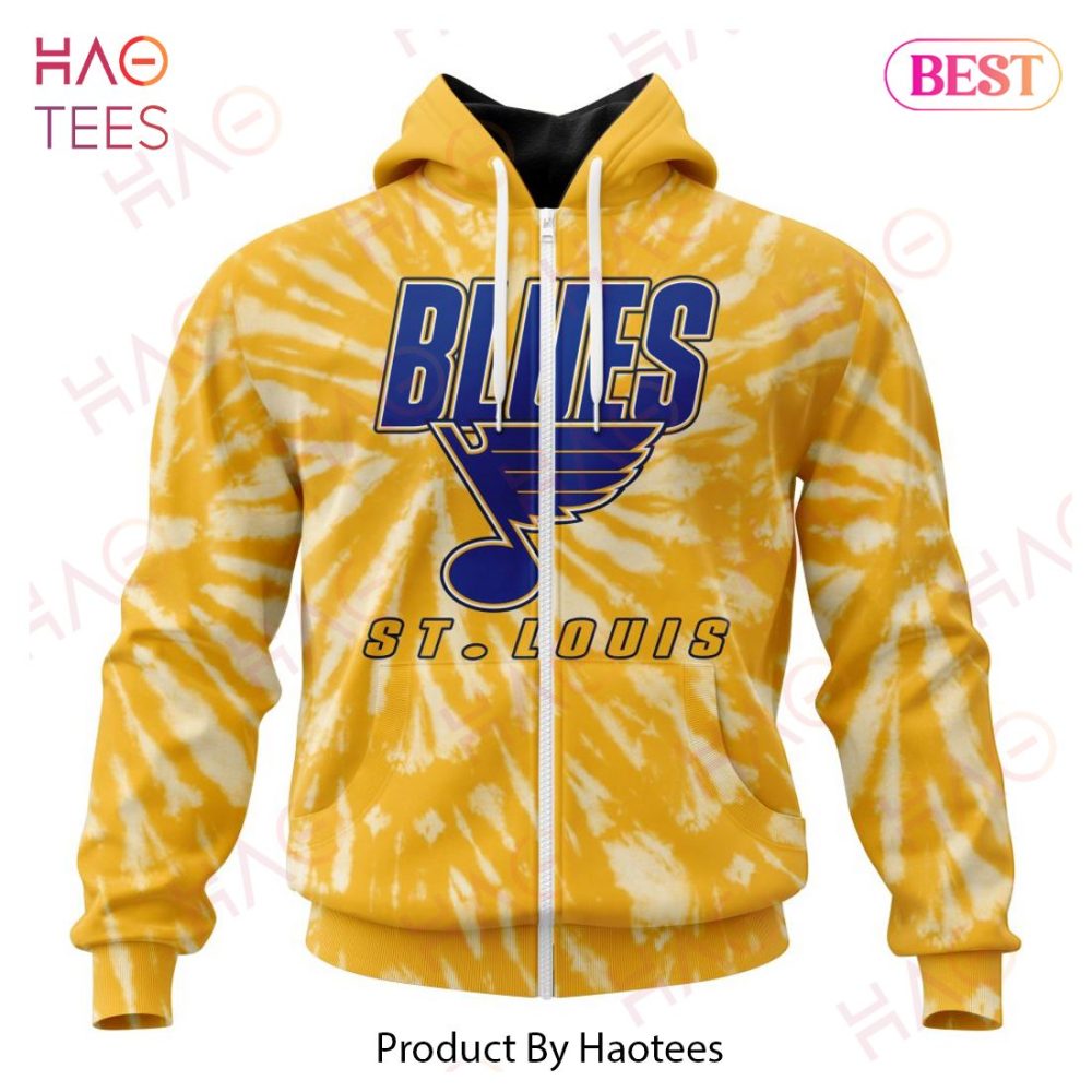 Nhl St Louis Blues Special Retro Vintage Tie - Dye Hoodie - Image 2