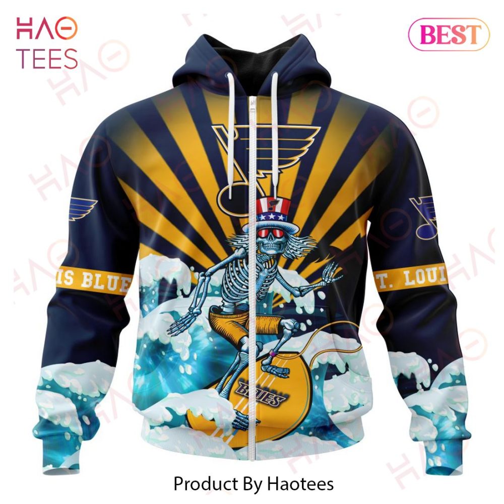 Nhl St. Louis Blues Specialized Kits For Grateful Dead Hoodie - Image 2