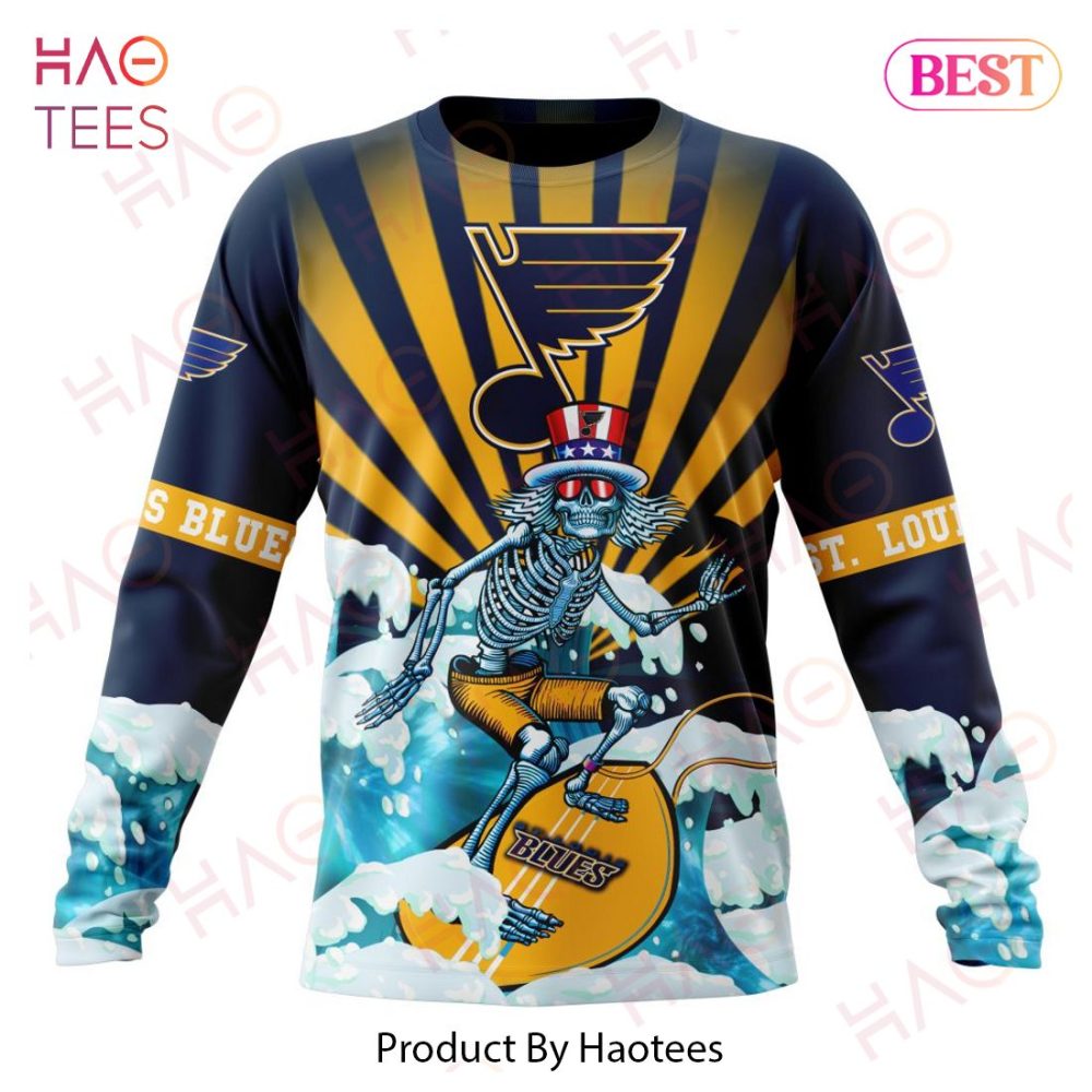 Nhl St. Louis Blues Specialized Kits For Grateful Dead Hoodie - Image 6