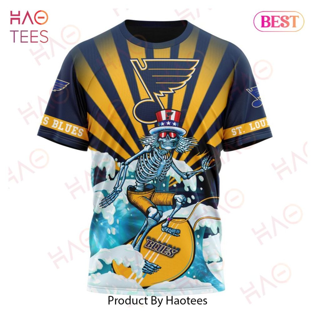 Nhl St. Louis Blues Specialized Kits For Grateful Dead Hoodie - Image 8