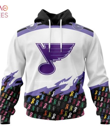Nhl St. Louis Blues, Specialized Kits In October We Stand Together We Can Beat Cancer