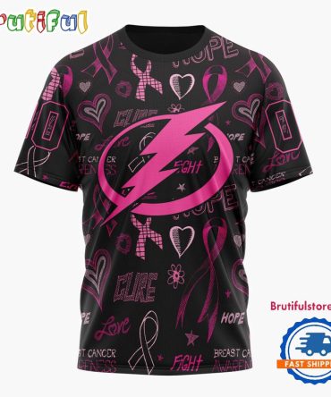 Nhl Tampa Bay Lightning Special Pink Breast Cancer Awareness New Design T Shirt