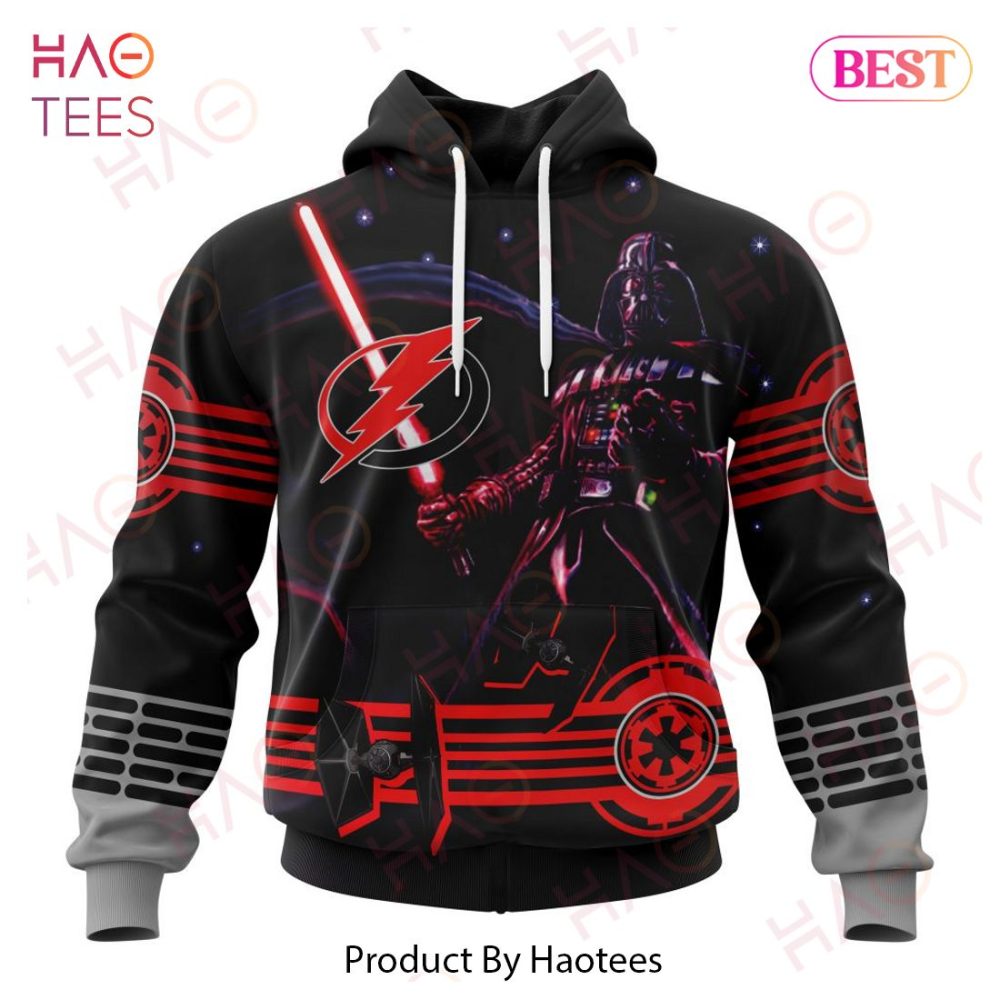 Nhl Tampa Bay Lightning Specialized Starwar Darth Vader Version Jersey Hoodie