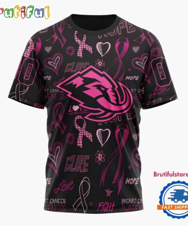 Nhl Utah Mammoth Special Pink Breast Cancer Awareness New Design T Shirt