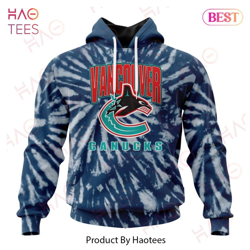 Nhl Vancouver Canucks Special Retro Vintage Tie - Dye Hoodie