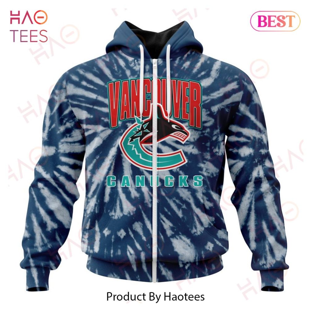 Nhl Vancouver Canucks Special Retro Vintage Tie - Dye Hoodie - Image 2
