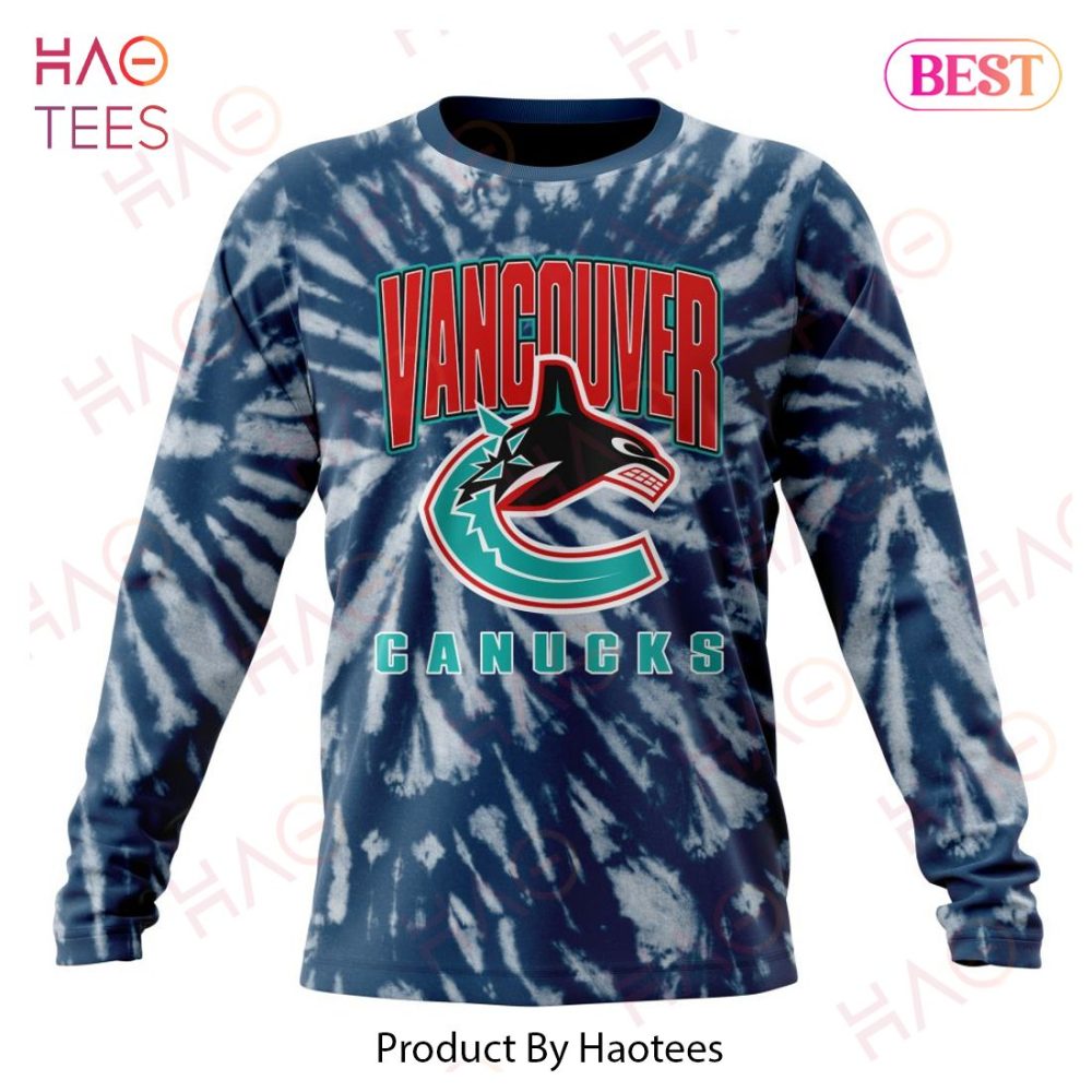 Nhl Vancouver Canucks Special Retro Vintage Tie - Dye Hoodie - Image 6
