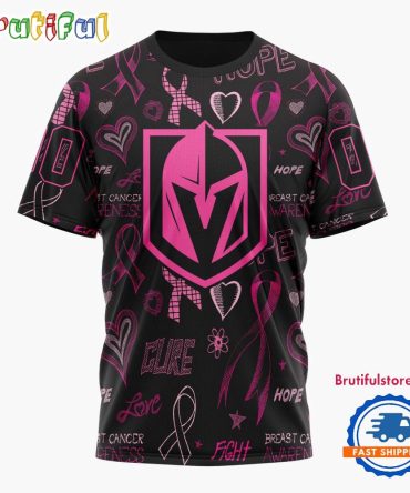 Nhl Vegas Golden Knights Special Pink Breast Cancer Awareness New Design T Shirt