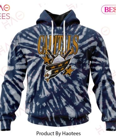 Nhl Washington Capitals Special Retro Vintage Tie - Dye Hoodie