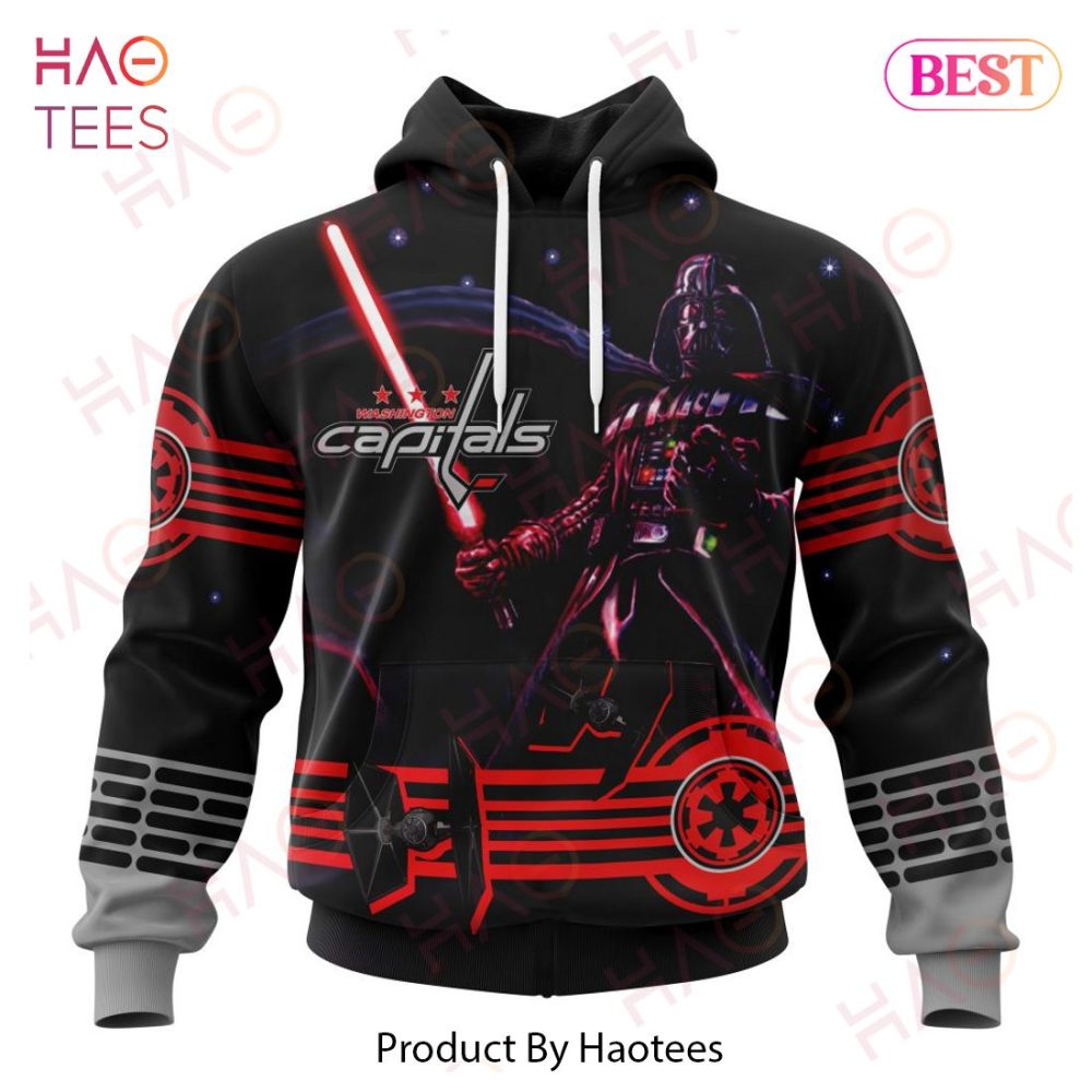 Nhl Washington Capitals Specialized Starwar Darth Vader Version Jersey Hoodie