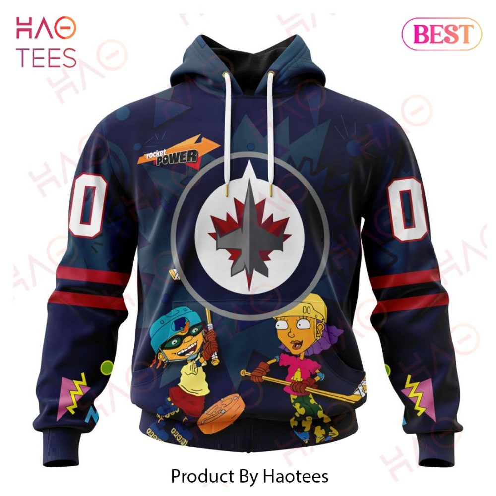 Nhl Winnipeg Jets Specialized For Rocket Power 3D Hoodie