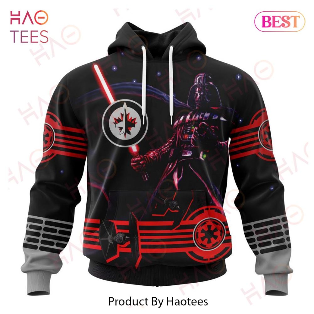 Nhl Winnipeg Jets Specialized Starwar Darth Vader Version Jersey Hoodie