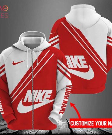 Nike Luxury Brand Red Mix White Hoodie Limited Edition