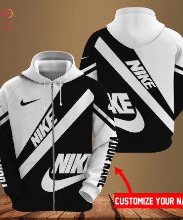 Nike Black Mix White Luxury Hoodie Limited Edition