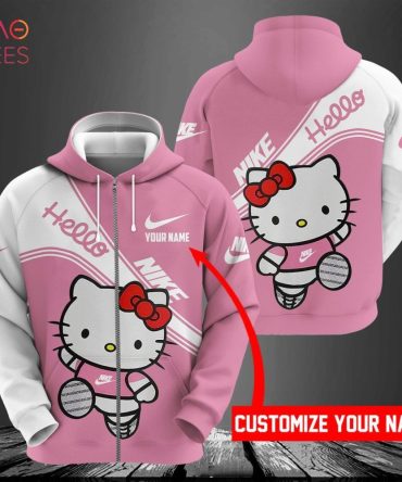 Nike Pink Hello Kitty Luxury 3D Hoodie Limited Edition