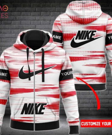 Nike Red Mix White Luxury Hoodie Limited Edition
