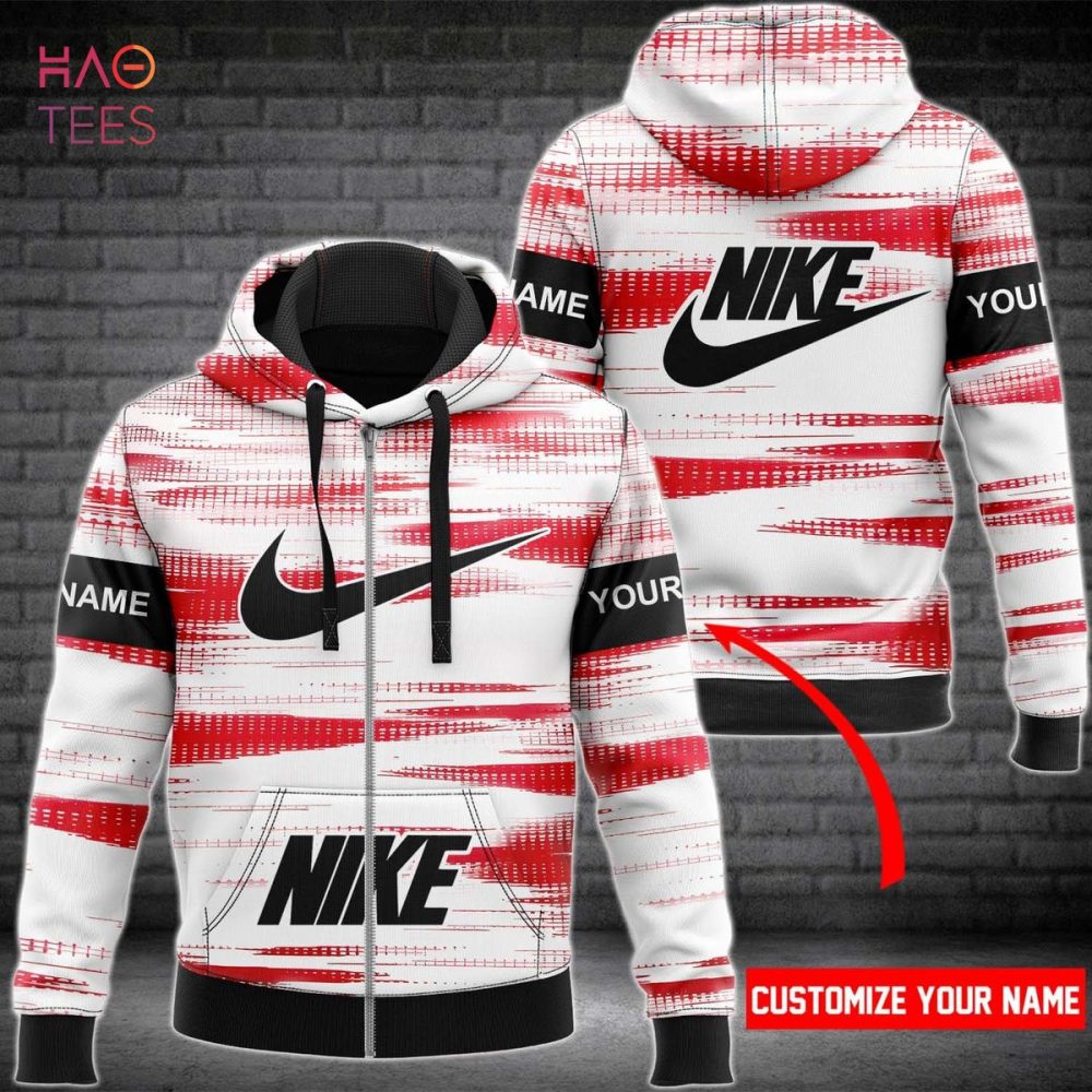 Nike Red Mix White Luxury Hoodie Limited Edition