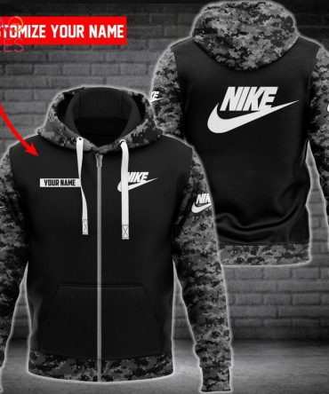 Nike Black Army Camouflage Luxury Hoodie Limited Edition