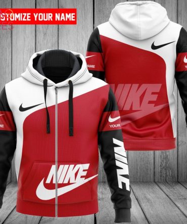 Nike Black Red White Luxury Hoodie Limited Edition