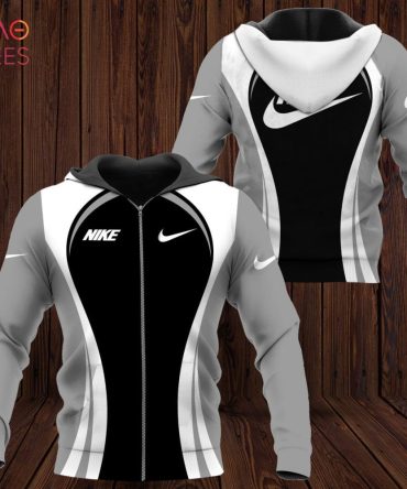 Nike Grey Mix Black Luxury 3D Hoodie Limited Edition