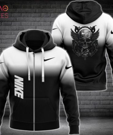 Nike Luxury Brand Ombre Black White Hoodie Limited Edition