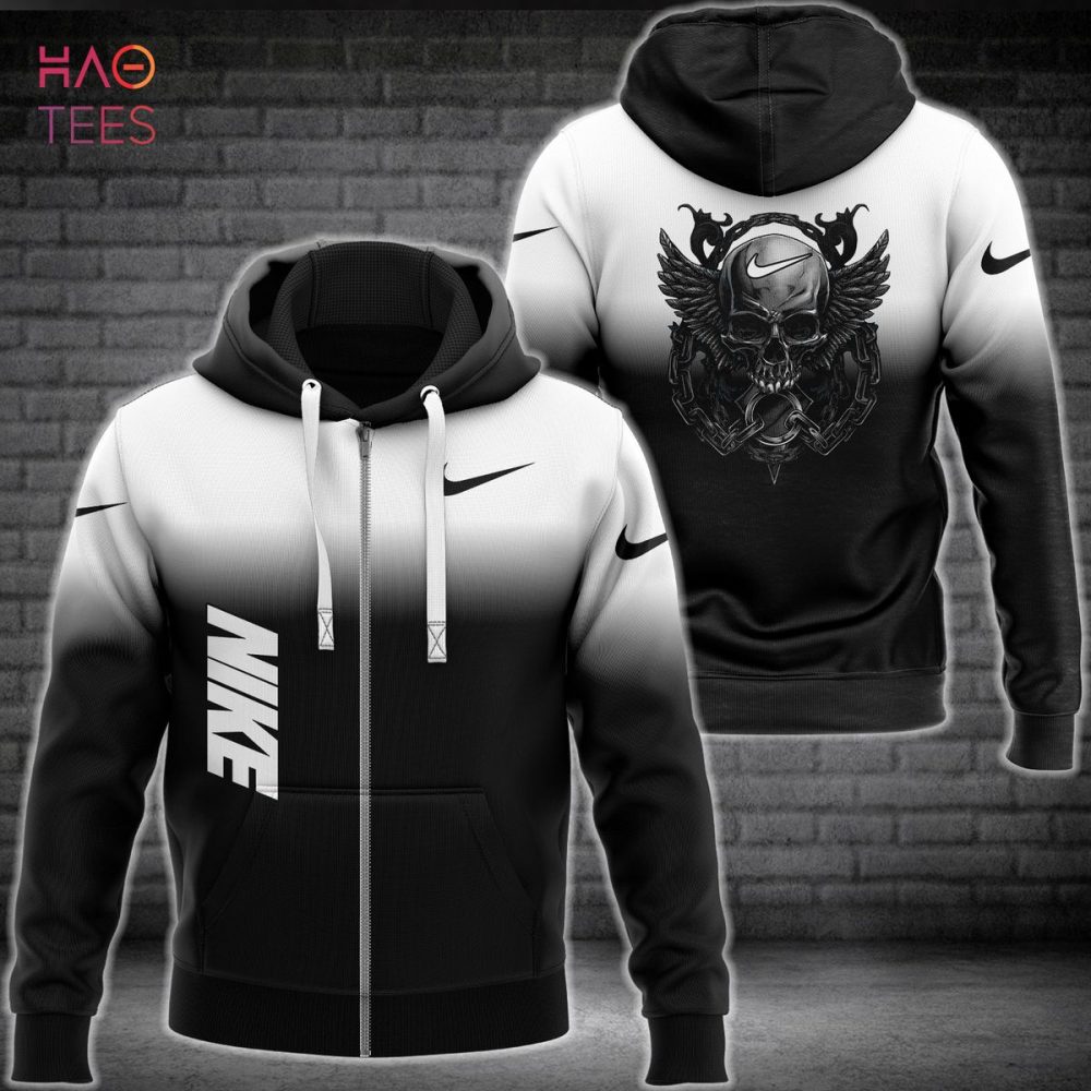 Nike Luxury Brand Ombre Black White Hoodie Limited Edition