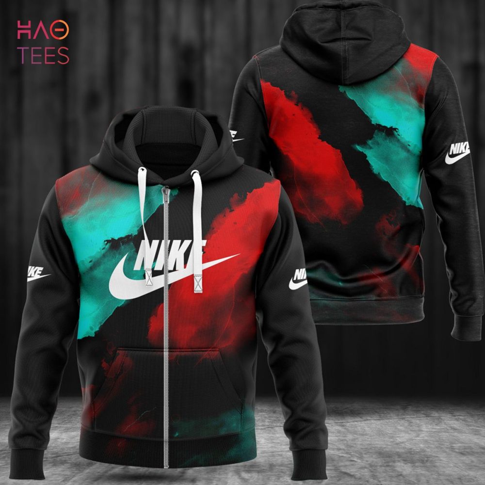 Nike Tie Dye Blue Mix Red Luxury 3D Hoodie Limited Edition