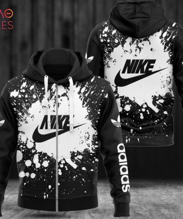 Nike White Paint Flakes Luxury 3D Hoodie Pod Design