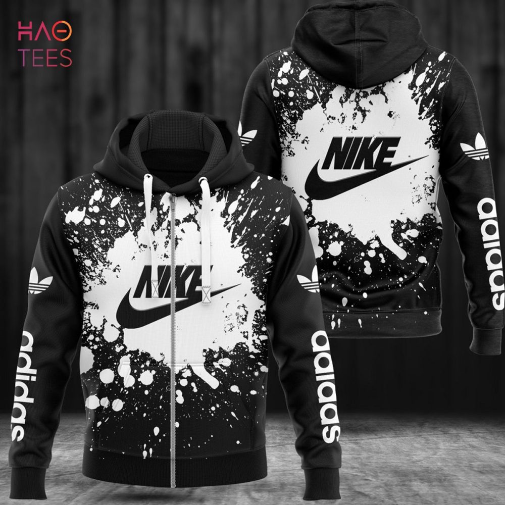 Nike White Paint Flakes Luxury 3D Hoodie Pod Design
