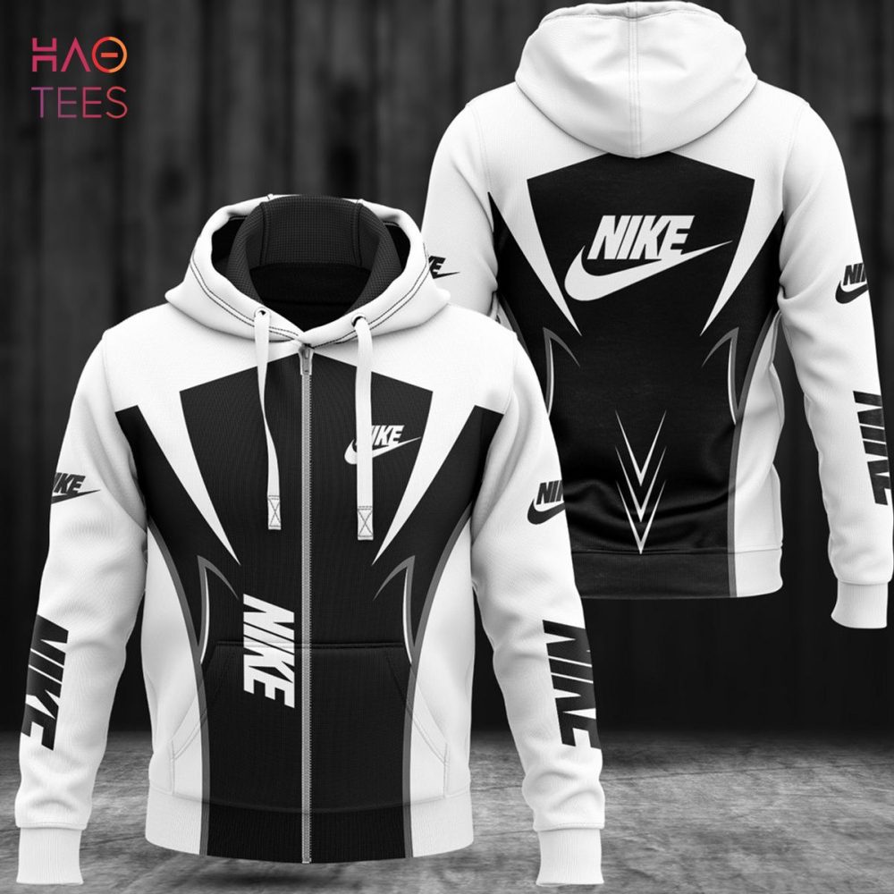 Nike Black Mix White Luxury 3D Hoodie Limited Edition