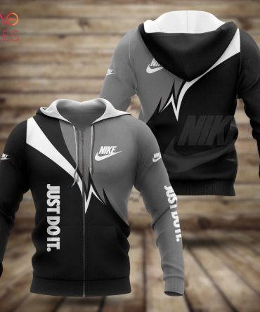Nike Grey Mix Black Luxury Hoodie Limited Edition