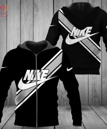 Nike Black Mix Crisscross Grey Luxury Hoodie Limited Edition