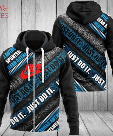 Nike Stripe Blue Mix Black Luxury 3D Hoodie Limited Edition