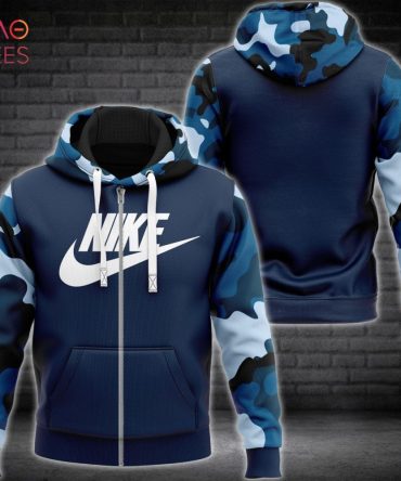 Nike Army Camouflage Blue Luxury 3D Hoodie Limited Edition