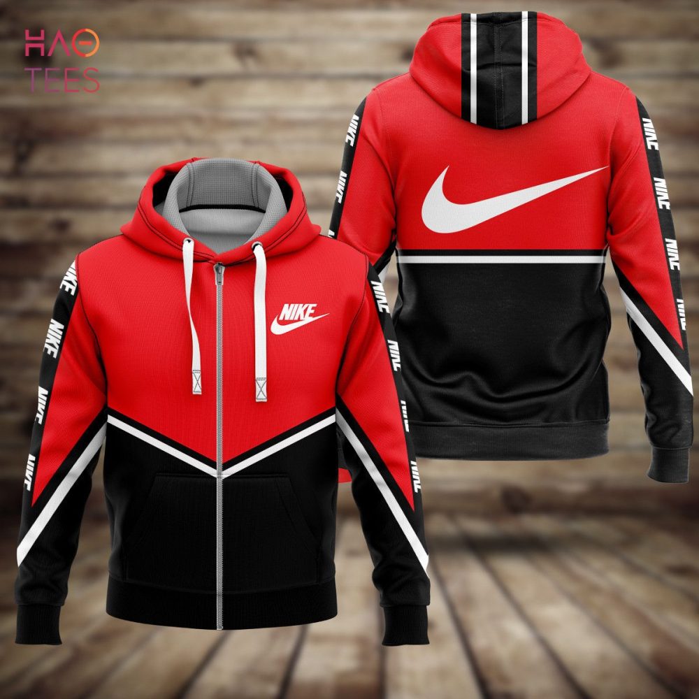 Nike Red Mix Black Luxury Hoodie Limited Edition
