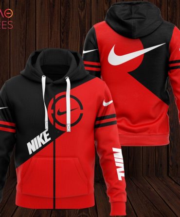 Nike Red And Black Luxury Hoodie Limited Edition