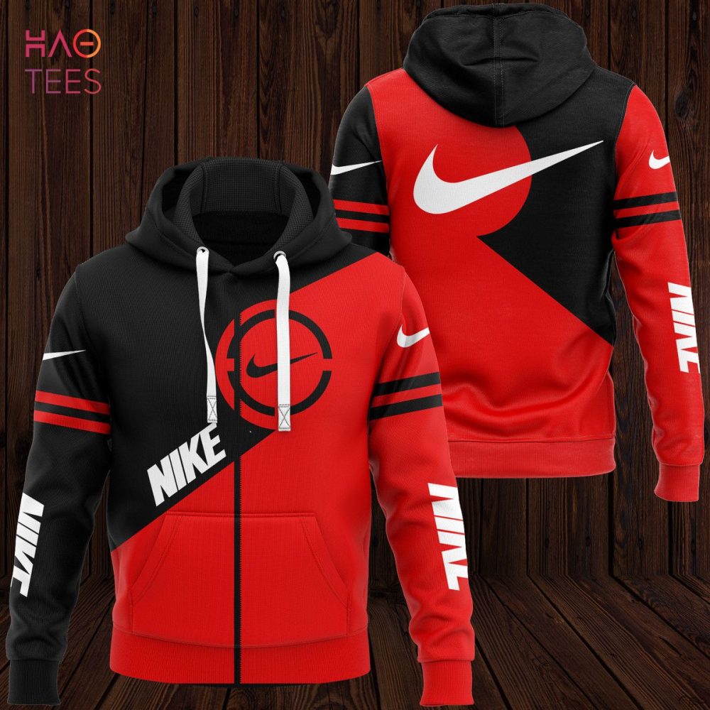 Nike Red And Black Luxury Hoodie Limited Edition