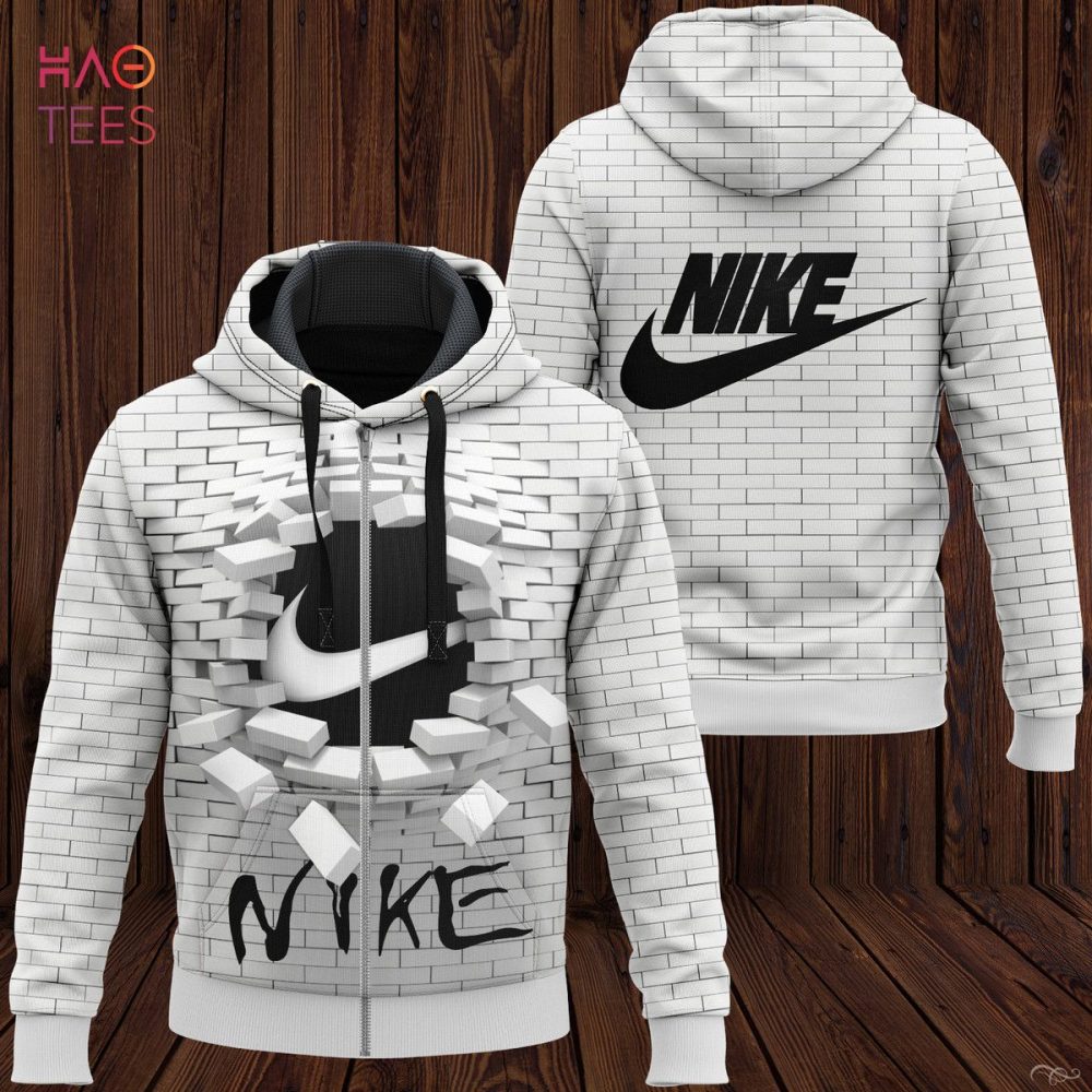 Nike Luxury Brand White Color 3D Hoodie Pod Design