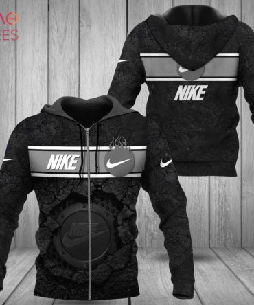 Nike Full Black Color Luxury 3D Hoodie Limited Edition