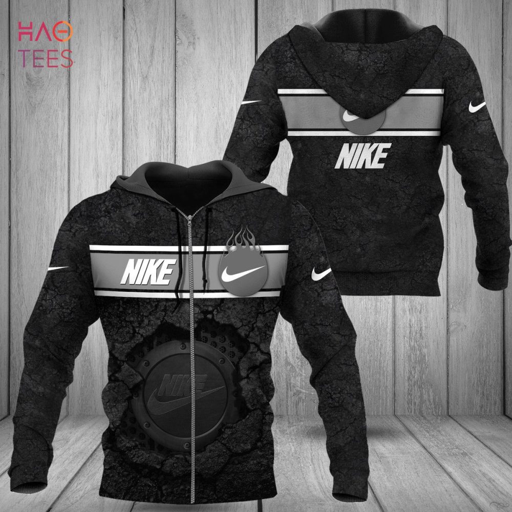 Nike Full Black Color Luxury 3D Hoodie Limited Edition