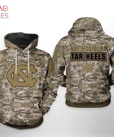 North Carolina Tar Heels Ncaa Camo Veteran 3D Printed Hoodie