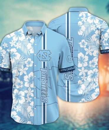 North Carolina Tar Heels Ncaa Hawaiian Shirt Tan Linestime Aloha Shirt