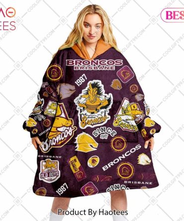 Nrl Brisbane Broncos Season Logo Flanket, Blanket Hoodie, Snuggie