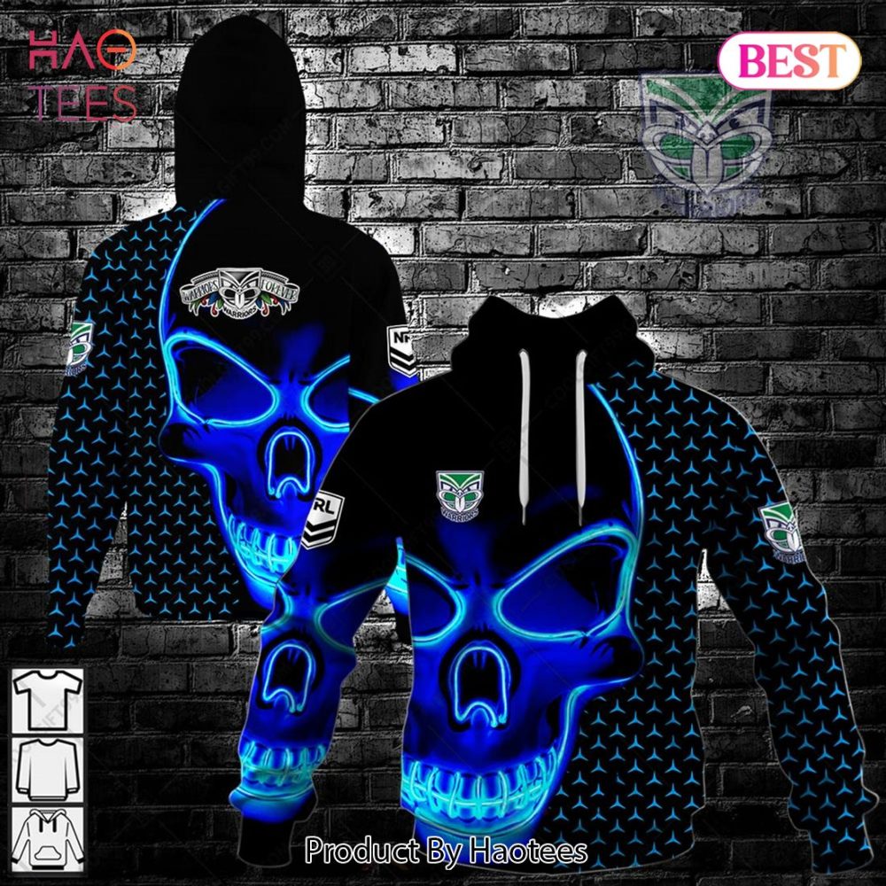 Nrl Zealand Warriors Neon Skull 3D Design Hoodie, T-Shirt, Zip Hoodie, Sweatshirt
