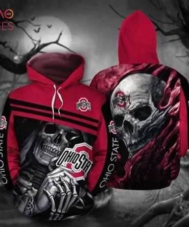 Ohio State Buckeyes Ncaa Skull 3D Hoodie