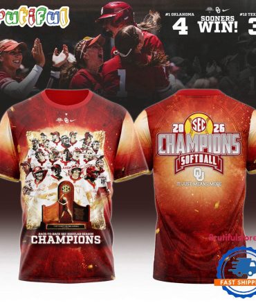 Oklahoma Softball Back To Back Sec Regular Season Champs 2026 Limited Edition 3D Shirt