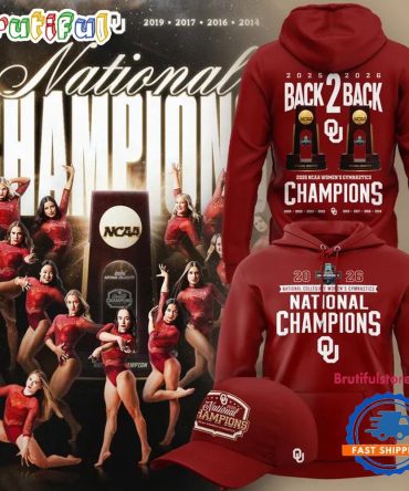 Oklahoma Sooners Champion 2026 Ncaa Women'S Gymnastics National Champions 3D Printed Hoodie