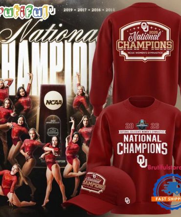 Oklahoma Sooners Champion 2026 Ncaa Women'S Gymnastics National Champions Sweatshirt