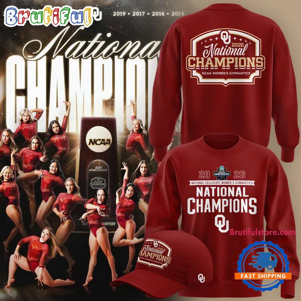 Oklahoma Sooners Champion 2026 Ncaa Women'S Gymnastics National Champions Sweatshirt
